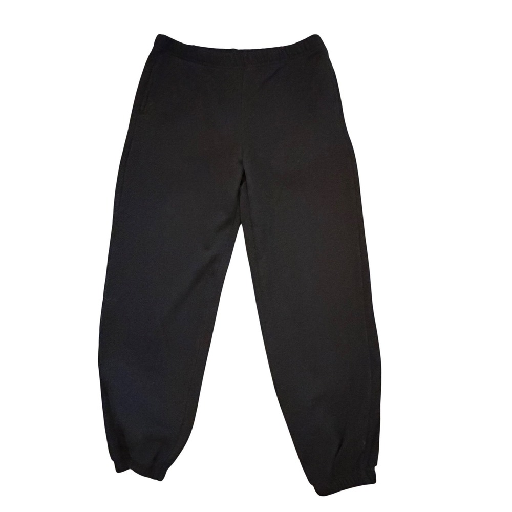 Parke Black Fleece Lined Jogger Sweatpants Elastic Waist L/XL‎ Lounge Cozy
